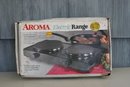 (292) Aroma Electric Range   6.5' Cast Iron And 7.5'  Heating  Element Deal For Home Buffet   Model # AHP-312
