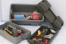 (265)  Craftsman Heavy Duty Tool Box With Tools And Electrical Hardware   Check Photo's