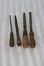 (224) Assortment Of 11 Vintage Wood Handled Tools: Files,screw Drivers Punch  Check Photo's