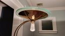 Gold Glass Dome Shade Floor Lamp (Have Matching Table Lamp On Auction)
