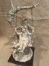(#32B) B. Merli Capodimonte Florence Italy Statue Figurine 1983 Boy And Girl On A Swing