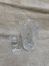 (#90) Towle Lead Crystal Hurricane Candle Stick 12'H 2 Pieces