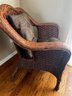 Wicker Arm Chair Zippered Cushion Pillow