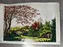 20) Vintage Paris Etching Society NY USA Signed Art Paul Granville Fall Landscape