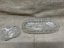 97) Vintage Crystal Serving Dishes 11' And 5'