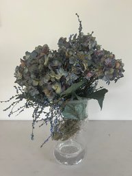 (DK) Artificial Hydrangea Blue Purple Flower Arrangement