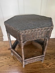 Wicker Accent Side Table 22' Octagon