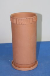 (#354) Cantina Terracotta Wine Cooler W Coaster  Made In Italy  W Box ( Box Has Damage) A Bexson West  Design