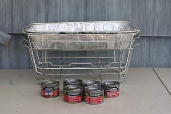 (300)  Chafing Dishes  With Warming Trays And Sterno Cans