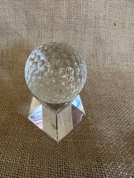 (#41) Crystal Golf Ball With Stand 3.5'H