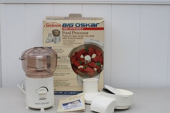 (#18) Sunbeam Big Oskar  Food Processor In Original Box (Used) Works