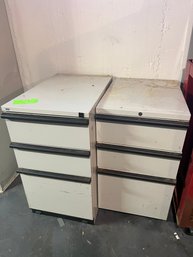 (#336) File Cabinets On Wheels 2 Of Them 2 Sizes ( See Description)