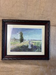 (#13) Framed Picture Monet ' LaPromenade '
