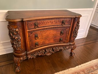 1800's Mahogany Wood Cared Buffet Server 3 Drawer - Mint Condition