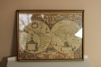 (#207) Framed World Map Print