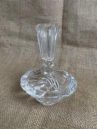 (#129) Glass Perfume Swirl Cut Bottle 5'H