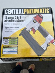 Central Pneumatic Air Nail Stapler 18 Gauge 2 In 1 Compressor Requirement