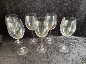 (#154) Lot Of 6 Tall 10.5' Red Wine Stemware Glasses Kirkland