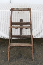 (236) Vintage 36' 2 Step Wood Ladder