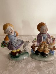 (#18) Vintage Miniature Occupied Japan Boy And Girl Figurines 4'H