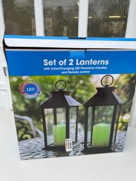 New In Box Coloring Changing Lanterns Set Of 2