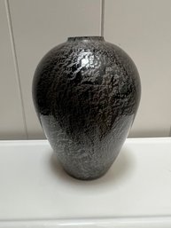 (DK) Lasio For Mikasa Japan Decorative Vase Black With Grey Veining Detail 6.5'