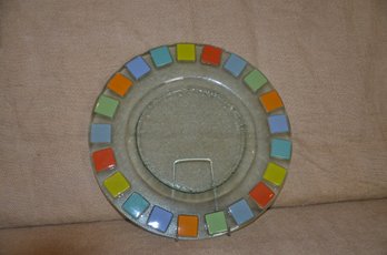 (#29) Villeroy & Boch Twist Alea Vitrum Multi Color Tiles Large Serving Platter 13'