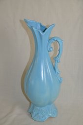 88) Ceramic Unmarked Pitcher Vase Ewer 14'H