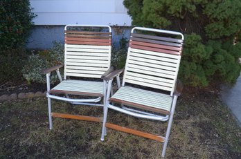 Vintage Pair Of Outdoor Folding Chairs