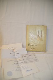 46) Vintage 1952 Cathedral High School NYC Spires Year Book