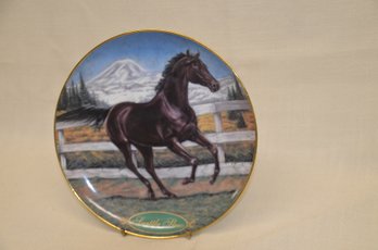 371) 68) Danbury Mint Plate 1997 SEATTLE SLEW By Susie Morton Champion Thoroughbreds Decorative Plate #B3455