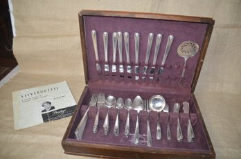 (#14) Vintage Silver-plate Silverquette Prestige In Storage Box - Quantity See Details