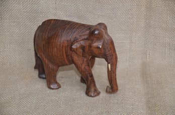 (#37) Small Wooden Elephant Trunk Down 5x5