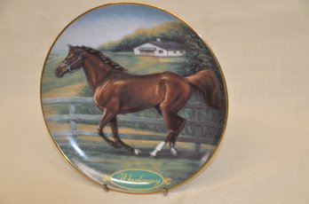 373) 68) Danbury Mint Plate 1997 WHIRLAWAY By Susie Morton Champion Thoroughbreds Decorative Plate #B3455