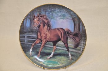 374) 68) Danbury Mint Plate 1995 SECRETARIAT By Susie Morton Champion Thoroughbreds Decorative Plate #B3455