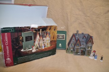 (#54) Department 56 GREAT EXPECTATIONS SATIS MANOR SET 1998 House, Figure (3) And Book Dickens Village Series