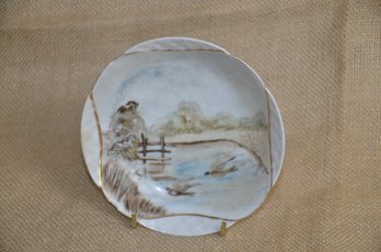 (#110) Vintage M & C Swallow Decoration Bird Scene Bowl 5.5'