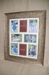 (#39HH) Wood Collage Picture Frame 24x20 Holds 8 Pictures