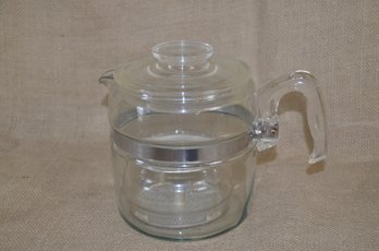 164) Vintage Pyrex Flameware Precolator 6 Cup Coffee Pot #7756 No Stem