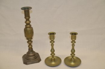 377) Brass Candlesticks Holders