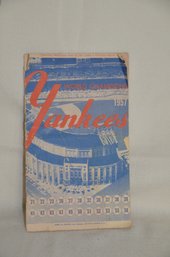 136) World Champions 1957 Yankees Official Program & Score Card