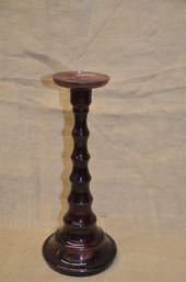 (#89) Purple Glass Candle Stick 12' Height