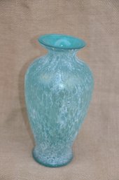 (#35) Toyo Taiwan Glass Vase Teal 8'H