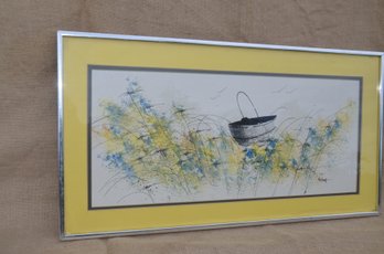 (#63) Metal Framed Picture Messina 25x13