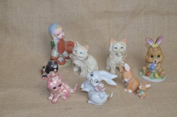 (#34) Assortment Of Trinket Figurines Lot Of 9