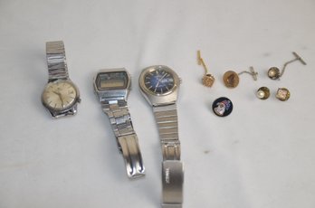 (#78) Vintage Belforte Wristwatch Watch ~ Timex ~ Seiko ~ Tie Tack Lapel Pins