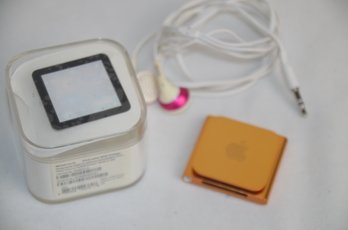 (#79) Vintage Apple IPod Nano Orange 6th Generation 8GM Original Case - No Charger - Not Tested