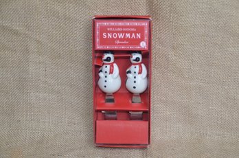 (#49HH) William Sonoma Snowman Spreader Set In Box