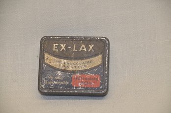 386) Vintage Tin EXLAX Case 40 Tablets 50 Cents