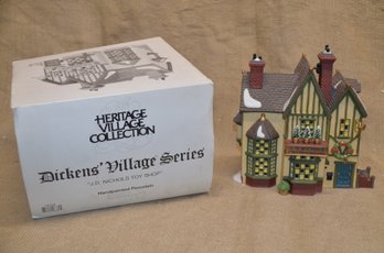 (#63) Department 56 J.D. NICHOLS TOY SHOP 1995 House Heritage Dickens Village Series In Orig. Box